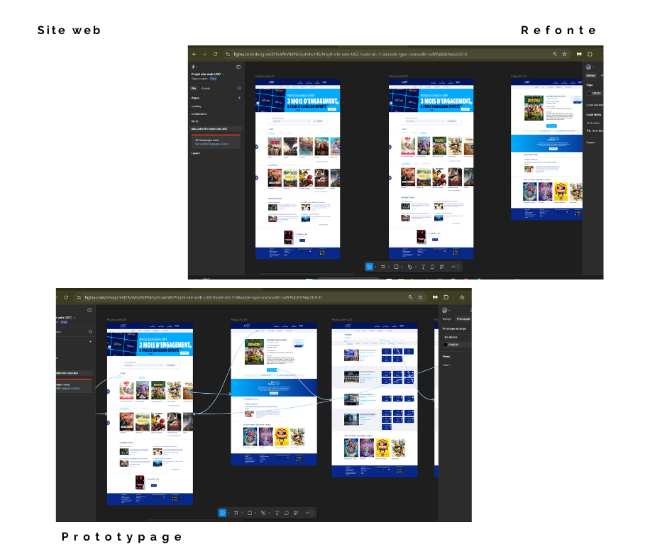 Moodboard refonte et prototypage d'un site web.