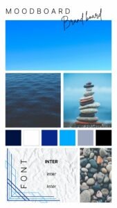 Moodboard d'inspirations bleu