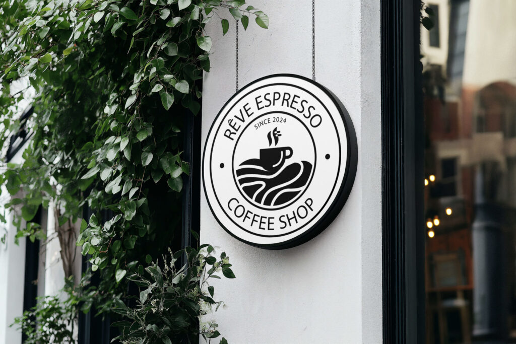Enseigne coffee shop rêve espresso